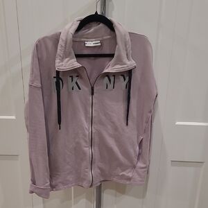 DKNY Mauve Zip-Up Sweatshirt